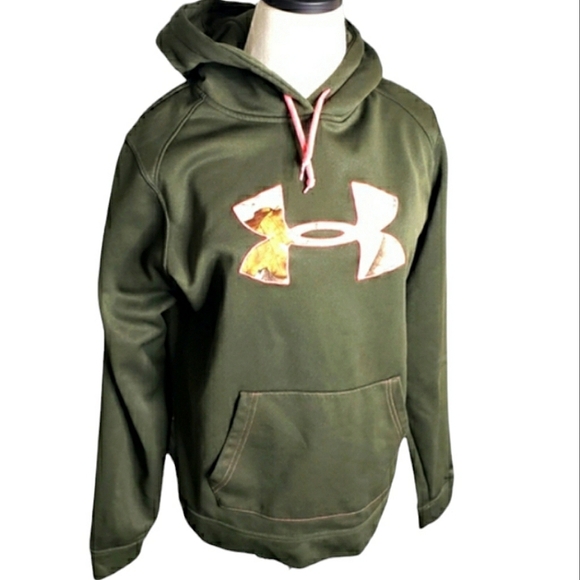 Under Armour Coldgear Hoodie Applique  Logo Storm Gorp Granola Sweatshirt L - Picture 1 of 16